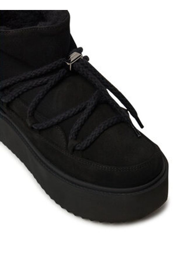 Inuikii Śniegowce Classic Low Platform 75204-004 Czarny. Kolor: czarny. Materiał: skóra, zamsz. Obcas: na platformie