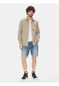 G-Star RAW - G-Star Raw Szorty jeansowe 3301 D10481 D634 H096 Niebieski Slim Fit. Kolor: niebieski. Materiał: bawełna