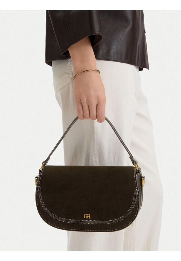 Gino Rossi - GINO ROSSI Torebka EO-LUIZA Brązowy. Kolor: brązowy. Materiał: zamszowe, skórzane
