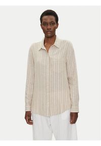 GAP - Gap Koszula 885287-13 Beżowy Regular Fit. Kolor: beżowy. Materiał: len