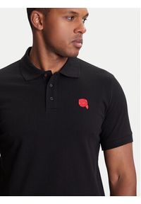 Karl Lagerfeld - KARL LAGERFELD Polo 745022 553231 Czarny Regular Fit. Typ kołnierza: polo. Kolor: czarny. Materiał: bawełna #5