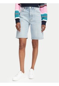 Tommy Jeans Bermudy DW0DW23123 Niebieski jasny Regular Fit. Kolor: niebieski. Materiał: bawełna #1