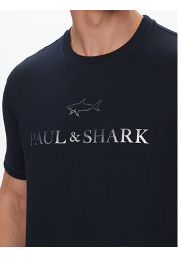 PAUL & SHARK - Paul&Shark T-Shirt C0P1239 Granatowy Regular Fit. Kolor: niebieski. Materiał: bawełna