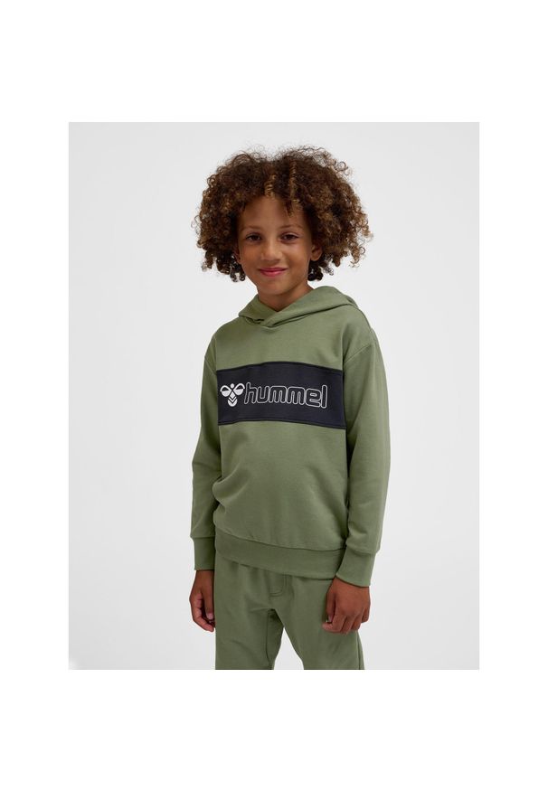 Bluza z kapturem dla dzieci Hummel Atlas. Typ kołnierza: kaptur. Kolor: wielokolorowy, zielony, brązowy