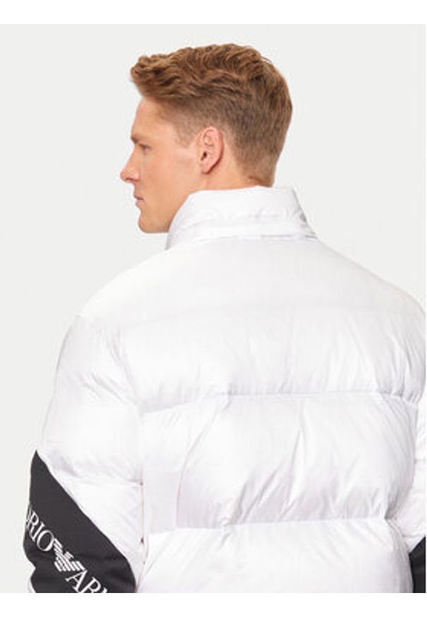 EA7 Emporio Armani Kurtka puchowa 6DPB33 PNEOZ 1100 Biały Regular Fit. Kolor: biały. Materiał: syntetyk
