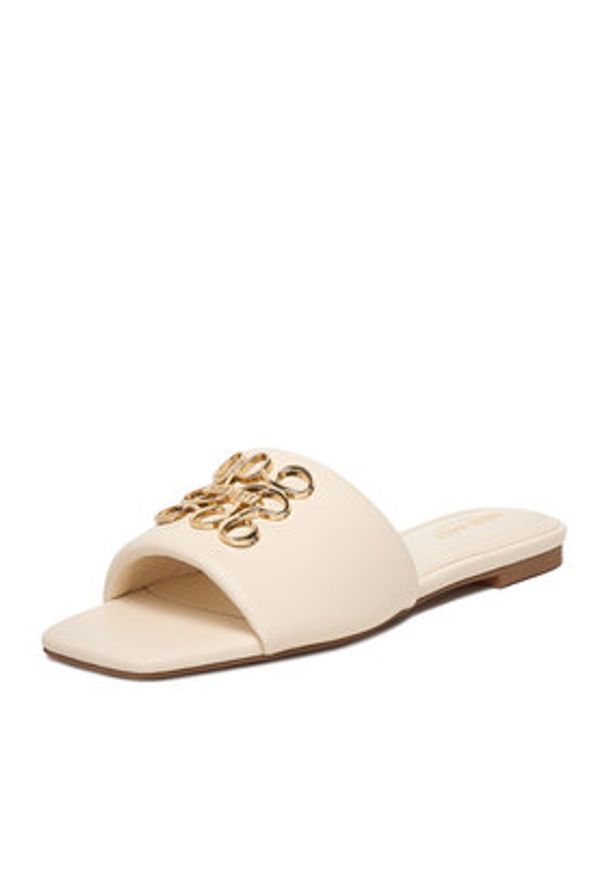 Nine West Klapki CEO-SMRL393663-02 Écru. Kolor: kremowy. Materiał: materiał