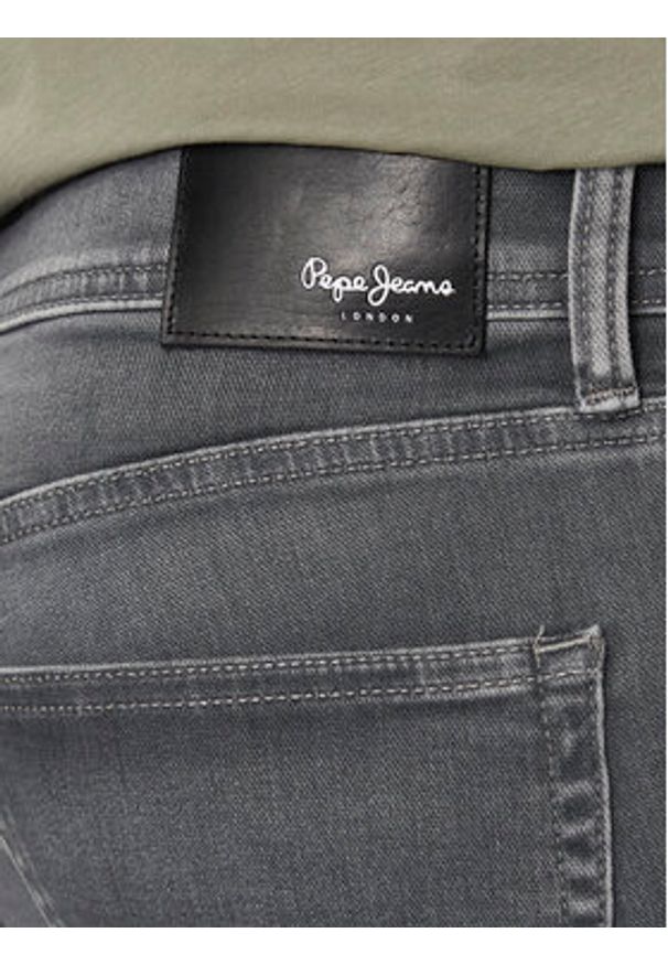 Pepe Jeans Jeansy PM207389 Szary Slim Fit. Kolor: szary