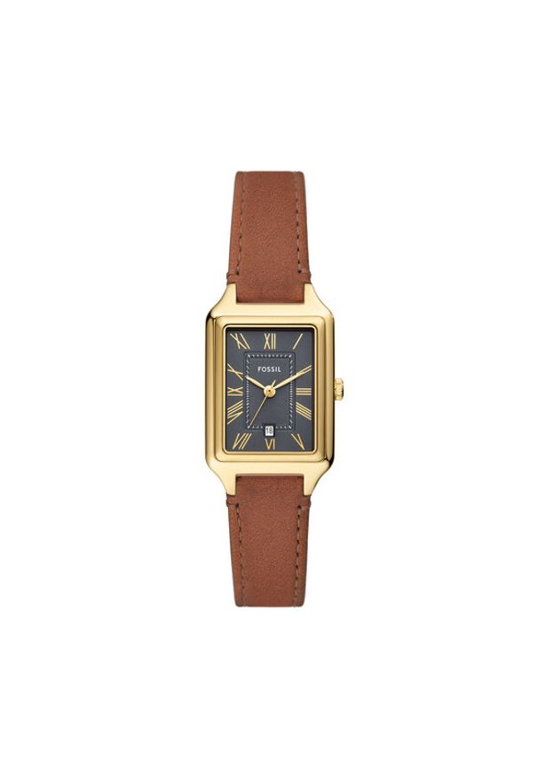 Fossil Zegarek Raquel ES5303 Brązowy. Kolor: brązowy. Materiał: skóra