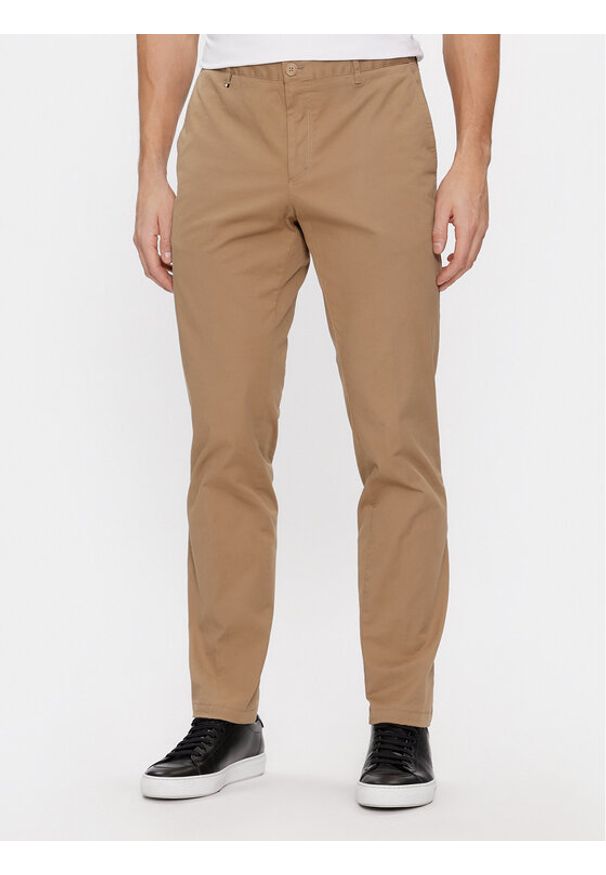 BOSS - Boss Chinosy C-Genius-W-241 50509778 Beżowy Slim Fit. Kolor: beżowy. Materiał: bawełna