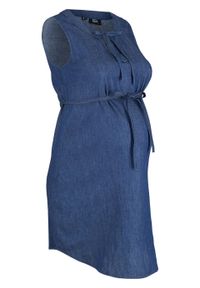 Sukienka dżinsowa ciążowa bonprix niebieski "stone”. Kolekcja: moda ciążowa. Kolor: niebieski. Materiał: bawełna #1