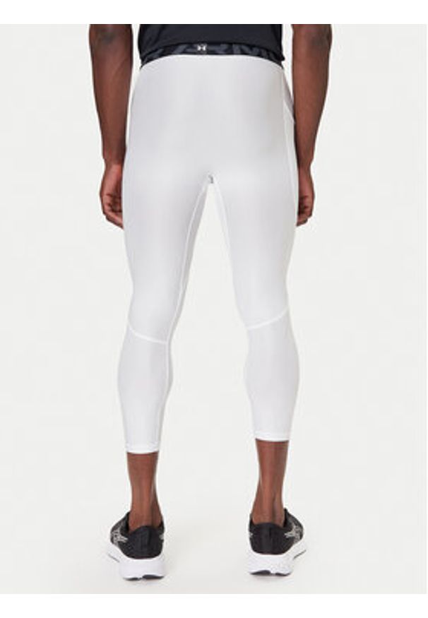 Under Armour Legginsy HeatGear® 1361588 Biały Slim Fit. Kolor: biały. Materiał: syntetyk