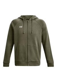 Under Armour - Męska Bluza Sportstyle Rival Fleece Z Pełnym Zamkiem Błyskawicznym. Kolor: zielony #1