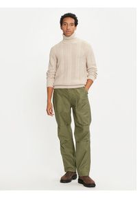 Jack & Jones - Jack&Jones Golf 12261441 Beżowy Regular Fit. Typ kołnierza: golf. Kolor: beżowy. Materiał: syntetyk