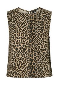Pieces Bluzka Salume 17158200 Brązowy Relaxed Fit. Kolor: brązowy. Materiał: bawełna, syntetyk #3