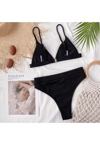 Intica - Bikini z figami regulowane na plażę Nellya. Kolor: fioletowy. Materiał: materiał. Wzór: aplikacja #9