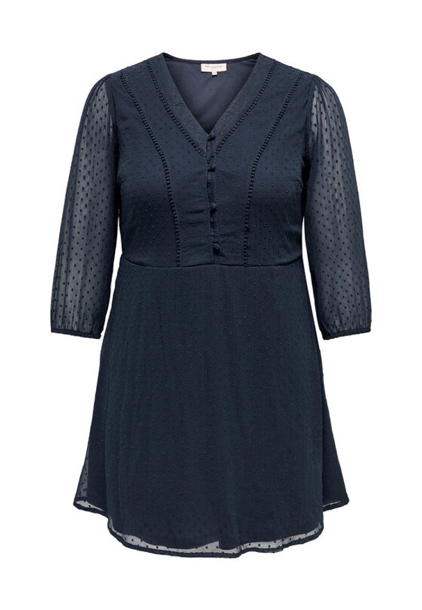 ONLY Carmakoma Sukienka 15286751 Niebieski Regular Fit. Kolor: niebieski. Materiał: syntetyk