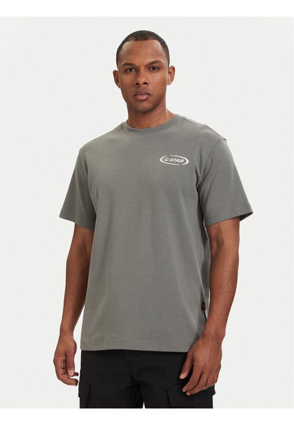 G-Star RAW - G-Star Raw T-Shirt 90s Logo D28921-D976 Zielony ciemny Regular Fit. Kolor: zielony. Materiał: bawełna