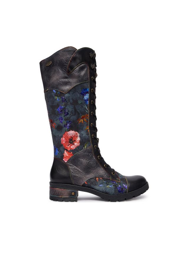 Laura Vita Kozaki Cocrailo 63 Czarny. Kolor: czarny. Materiał: skóra