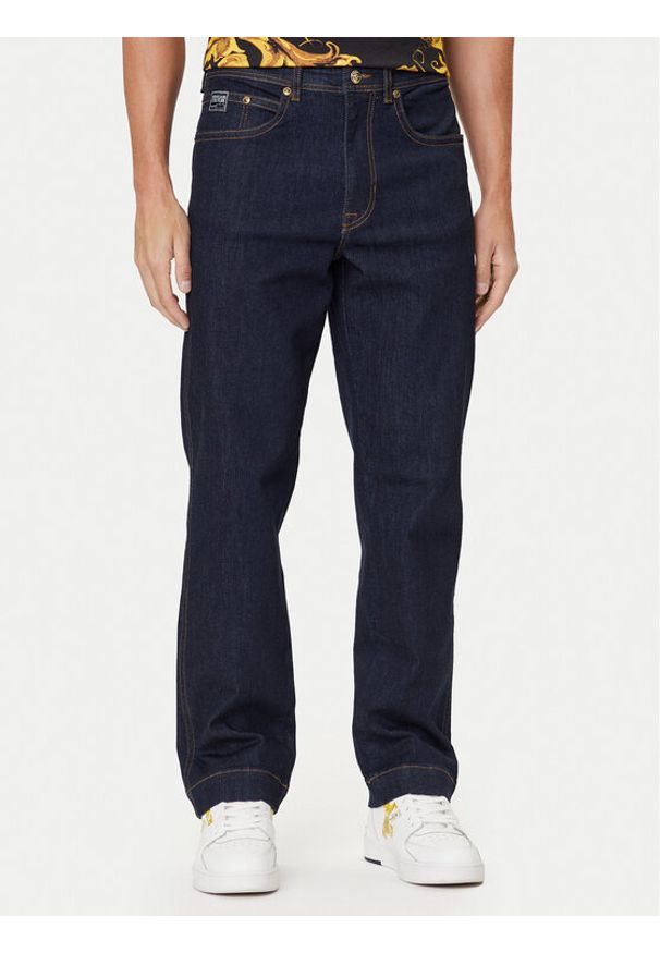 Versace Jeans Couture Jeansy 79GAB5RE CDW02 Granatowy Straight Fit. Kolor: niebieski