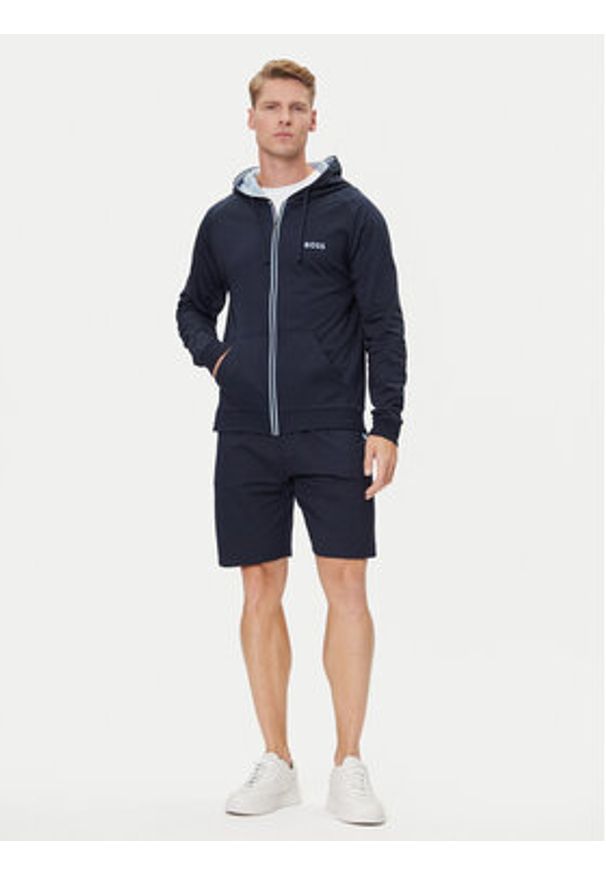 BOSS Bluza Authentic 50545573 Granatowy Regular Fit. Kolor: niebieski. Materiał: bawełna