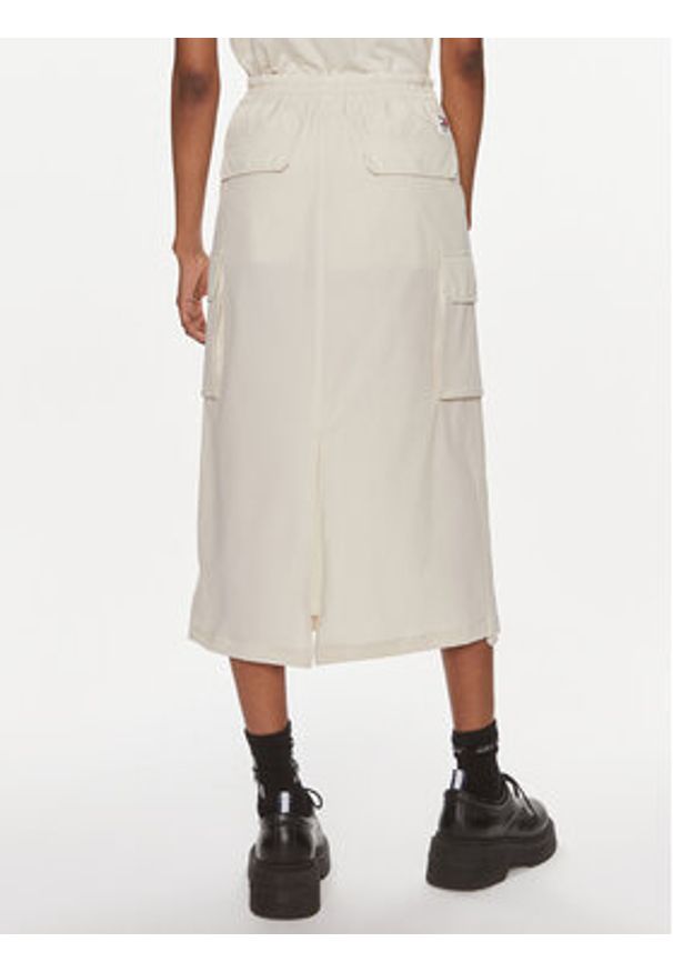 Tommy Jeans Spódnica midi Parachute DW0DW17719 Beżowy Relaxed Fit. Kolor: beżowy. Materiał: syntetyk