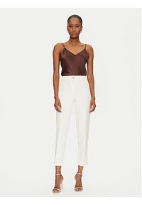 Maryley Spodnie materiałowe 25EB52Z/M24/43VA Écru Regular Fit. Materiał: syntetyk #5