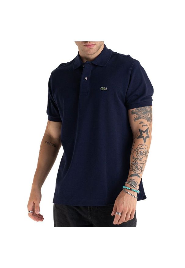 Koszulka Lacoste Polo Original L.12.12 L1212-166 - granatowa. Typ kołnierza: polo. Kolor: niebieski. Materiał: bawełna. Długość rękawa: krótki rękaw. Długość: krótkie. Wzór: aplikacja. Sezon: lato