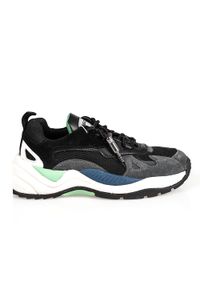 Geox Sneakersy "T02 A" | T94BUA 02214 | T02 A | Kobieta | Czarny, Zielony. Kolor: czarny, zielony, wielokolorowy. Materiał: materiał, skóra #7