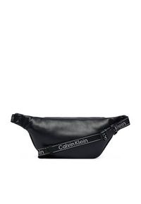 Calvin Klein Nerka Bold Logo Webbing LV04D3419G Czarny. Kolor: czarny. Materiał: skóra #2
