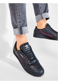 Adidas - adidas Buty Continental 80 Vegan H02783 Czarny. Kolor: czarny. Materiał: skóra