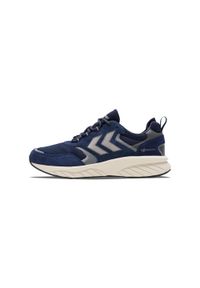 Trenerzy Hummel Marathona Reach LX. Kolor: niebieski. Materiał: zamsz, neopren. Szerokość cholewki: normalna. Wzór: haft, jodełka