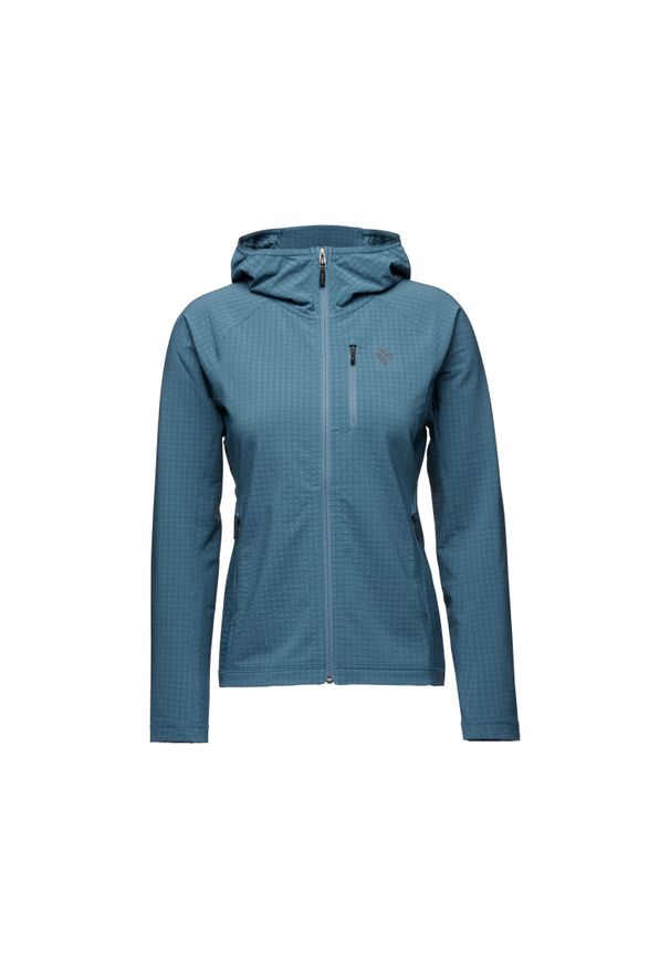 Bluza damska z kapturem Black Diamond Coefficient Storm FZ. Typ kołnierza: kaptur. Kolor: niebieski. Sport: wspinaczka