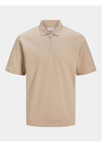 Jack & Jones - Jack&Jones Polo Mac 12249324 Beżowy Standard Fit. Typ kołnierza: polo. Kolor: beżowy. Materiał: bawełna, syntetyk