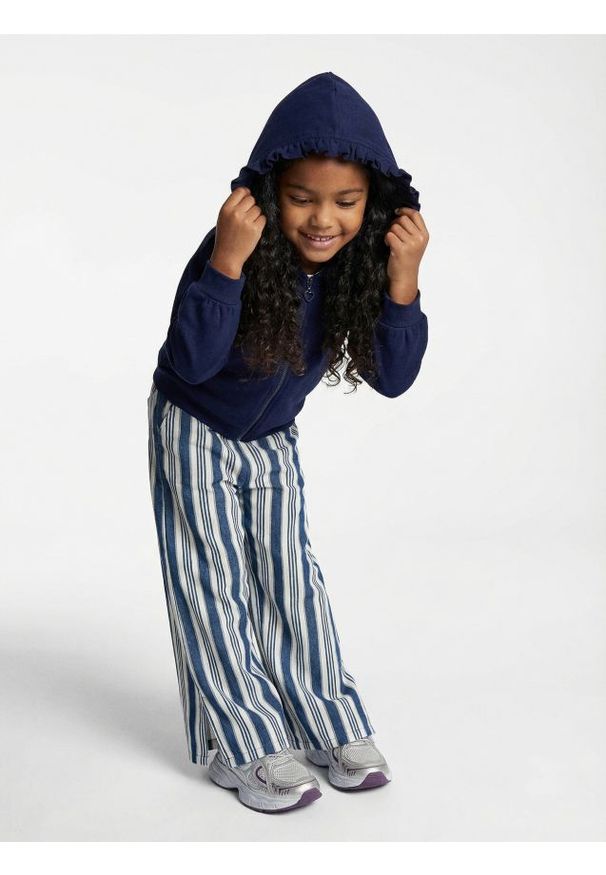 Sinsay - Jeansy wide leg w paski - wielobarwny. Wzór: paski