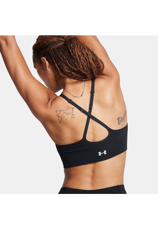 Biustonosz sportowy Under Armour UA Vanish Seamless Low Bra. Kolor: czarny. Sport: fitness