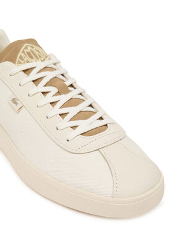 Lacoste Sneakersy Baseshot 126 51SMA0072 Kremowy. Kolor: kremowy. Materiał: skóra