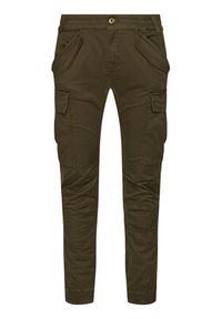 Alpha Industries Joggery Airman 188201 Zielony Tapered Fit. Kolor: zielony. Materiał: bawełna