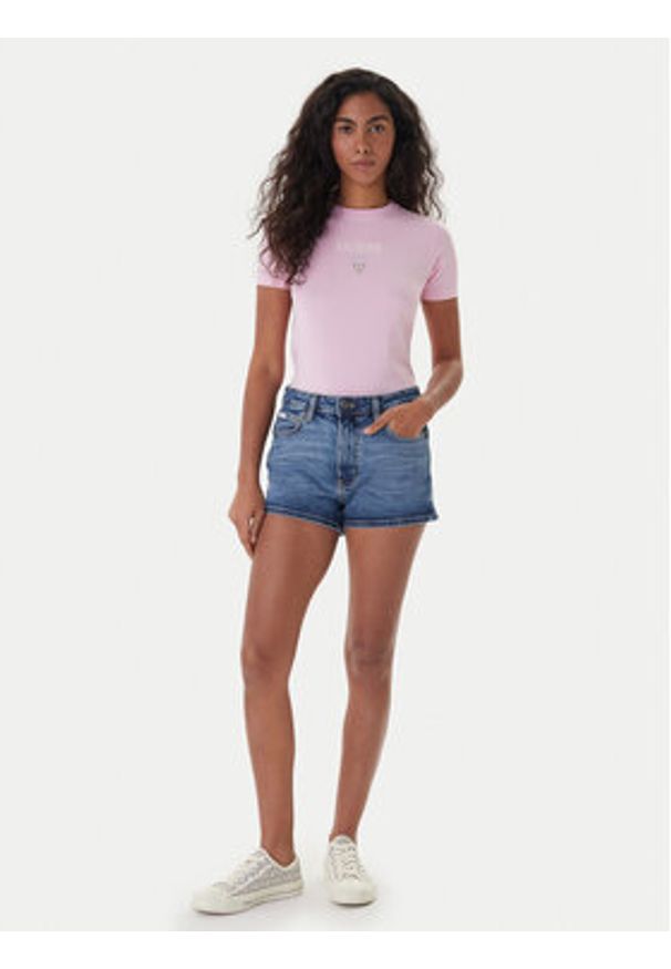 Guess Jeans Szorty jeansowe W5YD0Y D5R11 Niebieski Regular Fit. Kolor: niebieski. Materiał: bawełna