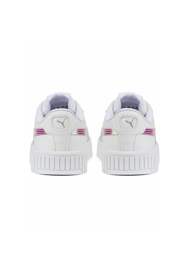 Puma - Dziecięce sneakersy Carina 2.0 Holo PUMA White Silver Gray. Okazja: na plażę. Kolor: biały, wielokolorowy, szary. Sezon: lato