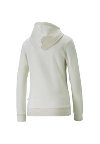 Puma - Bluza Z Haftem Dla Kobiet Essentials. Kolor: beżowy. Wzór: haft