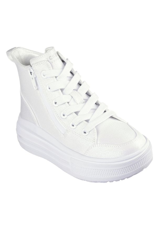 skechers - Buty do chodzenia dla dzieci Skechers Hyperlift. Okazja: na co dzień. Kolor: biały. Materiał: materiał, syntetyk. Szerokość cholewki: normalna. Model: Skechers Sport. Sport: turystyka piesza