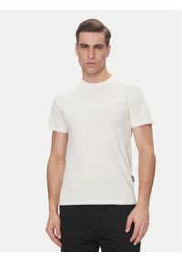 SCHOTT N.Y.C. T-Shirt Tsstuarts Biały Standard Fit. Kolor: biały. Materiał: bawełna