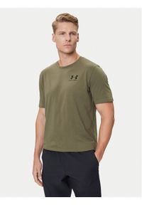 Under Armour T-Shirt UA SPORTSTYLE LC SS 1326799 Khaki Regular Fit. Kolor: brązowy. Materiał: bawełna #1