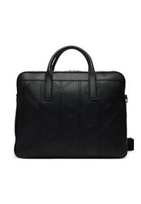 Calvin Klein Torba na laptopa Emblem Aop Emboss Commuter LV04D3329G Czarny. Kolor: czarny. Materiał: skóra #4