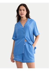 Triumph Koszulka piżamowa Boyfriend 10227193 Niebieski Regular Fit. Kolor: niebieski. Materiał: wiskoza #1