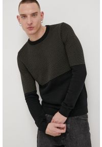 PRODUKT by Jack & Jones - Produkt by Jack & Jones Sweter bawełniany męski kolor czarny. Okazja: na co dzień. Kolor: czarny. Materiał: bawełna. Długość rękawa: długi rękaw. Długość: długie. Styl: casual