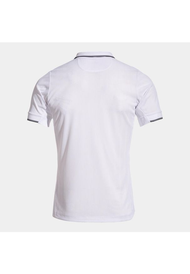Koszulka piłkarska męska Joma Fit One SS. Typ kołnierza: polo. Kolor: biały. Sport: piłka nożna
