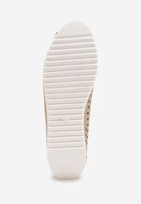 Born2be - Beżowe Balerinki Ażurowe ze Skóry Naturalnej z Odkrytym Noskiem Amalimeni. Okazja: na co dzień, do pracy. Kolor: beżowy. Materiał: skóra. Szerokość cholewki: normalna. Wzór: ażurowy. Styl: casual, klasyczny, elegancki #5