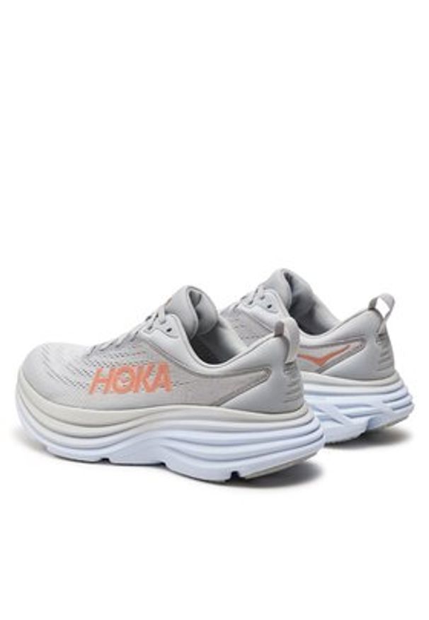 HOKA - Hoka Buty do biegania Bondi 8 1127952 Szary. Kolor: szary. Materiał: materiał