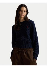 Polo Ralph Lauren Sweter 211A96245001 Granatowy Relaxed Fit. Typ kołnierza: polo. Kolor: niebieski. Materiał: bawełna #1